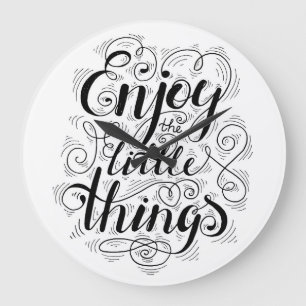 Grande Horloge Ronde Profitez Des Petites Choses 1