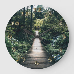 Grande Horloge Ronde Promenade À Travers La Forêt