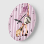 Grande Horloge Ronde Promenade élégante (Angle)