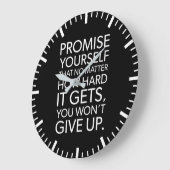 Grande Horloge Ronde Promettez-vous que vous n'abandonnerez pas - succè (Angle)