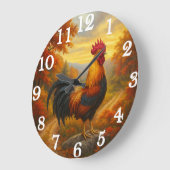 Grande Horloge Ronde Proud rooster in autumn splendor (Angle)