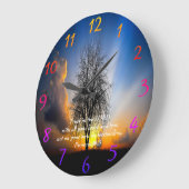 Grande Horloge Ronde Proverbes 3:5 ème (Angle)