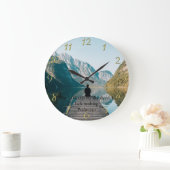 Grande Horloge Ronde Psaume 23:1 assis sur le quai (Maison)