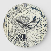 Psyché Art Nouveau vintage sur le cheval ailé Pega