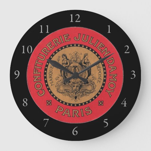 Grande Horloge Ronde Publicité vintage Confiturerie (Recto)