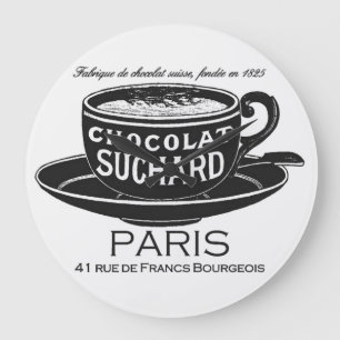 Grande Horloge Ronde Publicité vintage pour le chocolat Suchard