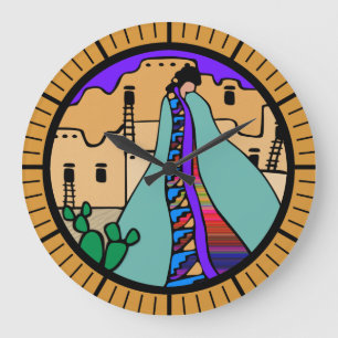 Grande Horloge Ronde Pueblo Native American Southwest Design