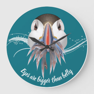 Grande Horloge Ronde Puffin Bird
