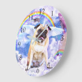 Grande Horloge Ronde Pug unicorn (Angle)
