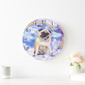 Grande Horloge Ronde Pug unicorn (Maison)
