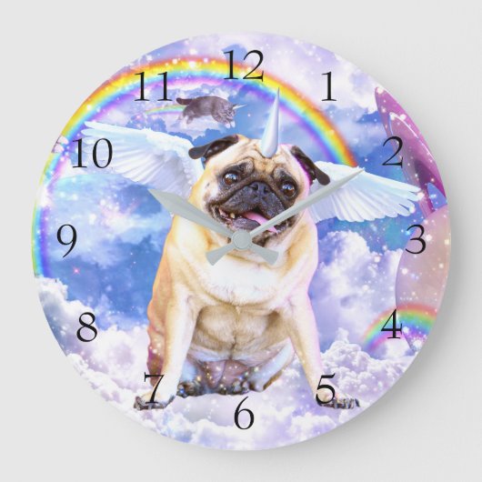 Grande Horloge Ronde Pug unicorn (Recto)