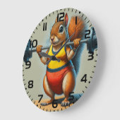 Grande Horloge Ronde Puissance des écureuils (Angle)