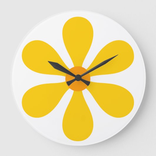 Grande Horloge Ronde Puissance des fleurs - jaune (Recto)