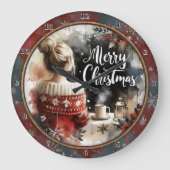 Grande Horloge Ronde Pull de Noël fille cosy (Recto)