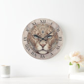 Grande Horloge Ronde Puma Face Surreal Art (Maison)