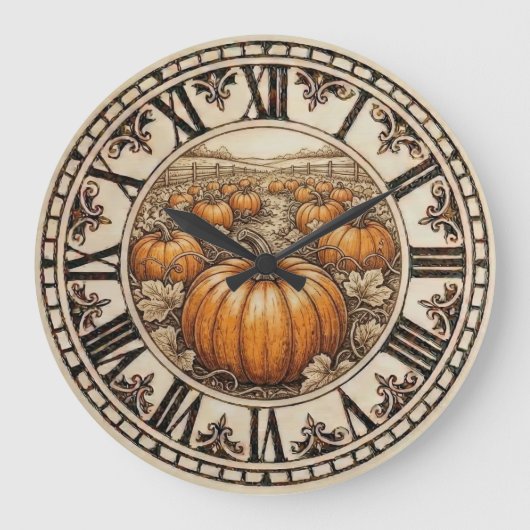 Grande Horloge Ronde  Pumpkin - Wall Clock  (Recto)