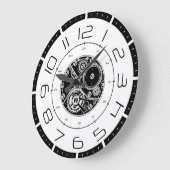 GRANDE HORLOGE RONDE PUNK À VAPEUR 24 HEURES (Angle)