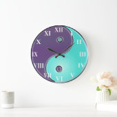 Grande Horloge Ronde Purple and Aqua Yin-Yang Clock (Maison)