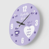 Grande Horloge Ronde Purple and white with (Angle)