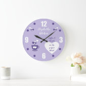 Grande Horloge Ronde Purple and white with (Maison)