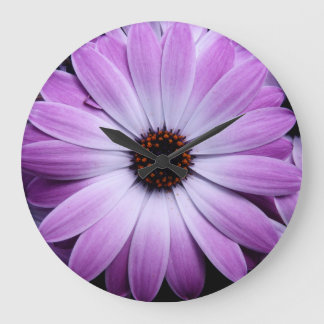 Grande Horloge Ronde Purple Daisy