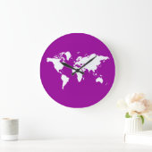 Grande Horloge Ronde Purple Elegant World (Maison)