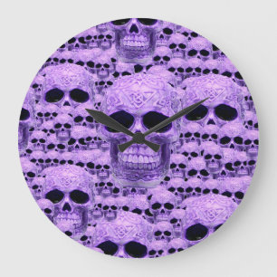 Grande Horloge Ronde Purple Gothic