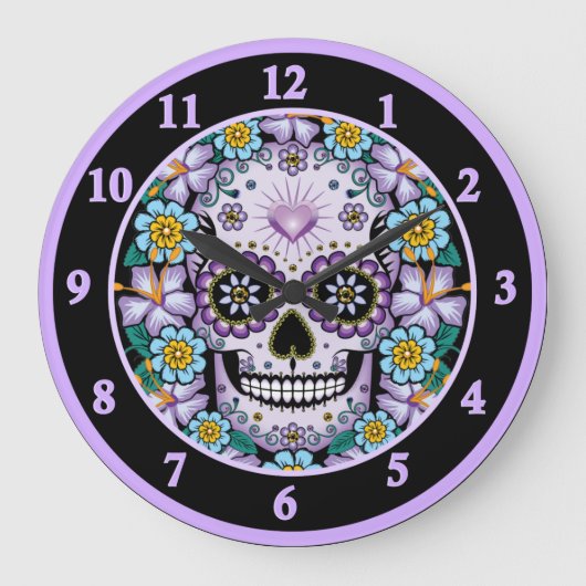 Grande Horloge Ronde Purple Sugar Skull (Recto)