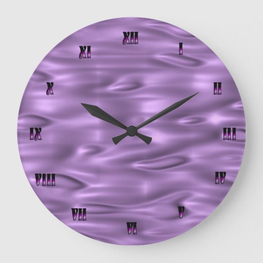 Grande Horloge Ronde Purple Wall Clock (Recto)
