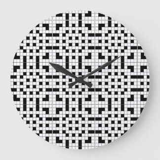 Grande Horloge Ronde Puzzle noir et blanc