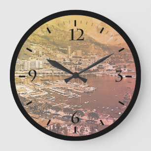 Grande Horloge Ronde Puzzle vintage Monaco Monte-Carlo vue générale
