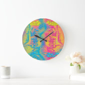 Grande Horloge Ronde PYTHON - moderne fractale décorative - (Maison)