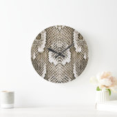 Grande Horloge Ronde Python Skin : Design Motif animal (Maison)