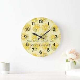 Grande Horloge Ronde Quand la vie vous donne des citrons
