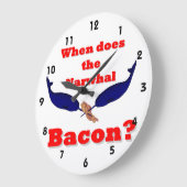 Grande Horloge Ronde Quand le lard Narwhal (Angle)