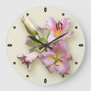 Grande Horloge Ronde Quartet rose de lis