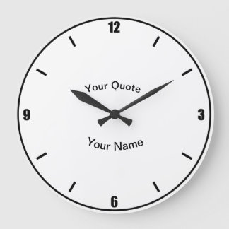 Grande Horloge Ronde Quatre nombres avec des nombres standard verticaux