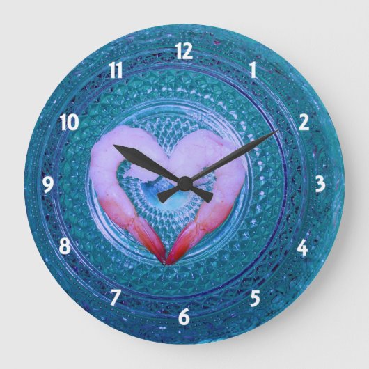 Grande Horloge Ronde Quelqu'Un Dit Crevette (Recto)