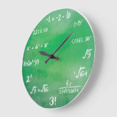 Grande Horloge Ronde Quiz d'équation mathématique pour Geek (Angle)