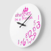 Grande Horloge Ronde quoi qu'il en soit, je suis Princesse (Angle)