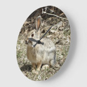 Grande Horloge Ronde R24 Lapin à queue blanche (Angle)