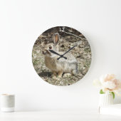 Grande Horloge Ronde R24 Lapin à queue blanche (Maison)