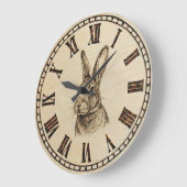 Grande Horloge Ronde Rabbit Wall Clock (Angle)