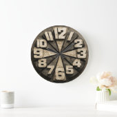 Grande Horloge Ronde Radial Block Numeral (Maison)