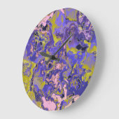 Grande Horloge Ronde Radioactive Marble (Angle)