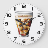 Grande Horloge Ronde Rafraîchir la boisson de soda glacée froide avec b (Recto)