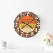Grande Horloge Ronde Rafting rustique (Maison)
