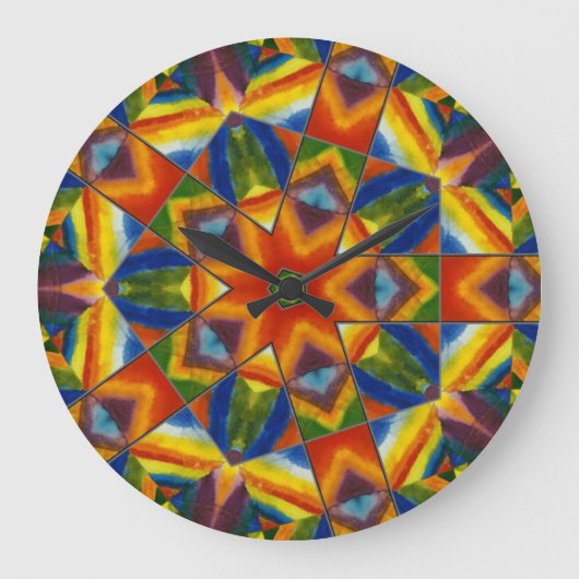 Grande Horloge Ronde Rainbow Kalaidoscope (Recto)
