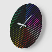 Grande Horloge Ronde Rainbow Prism On Black (Angle)