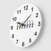Grande Horloge Ronde Rainbow Tenor Saxophone Colorful Musical Instrumen (Angle)